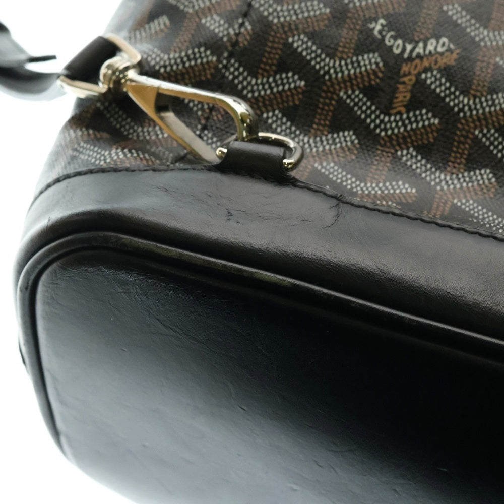 GOYARD(ゴヤール) アルパンMM PVC レザーエリンボーン 2WAYバックパック リュック ブラック/ブラウン