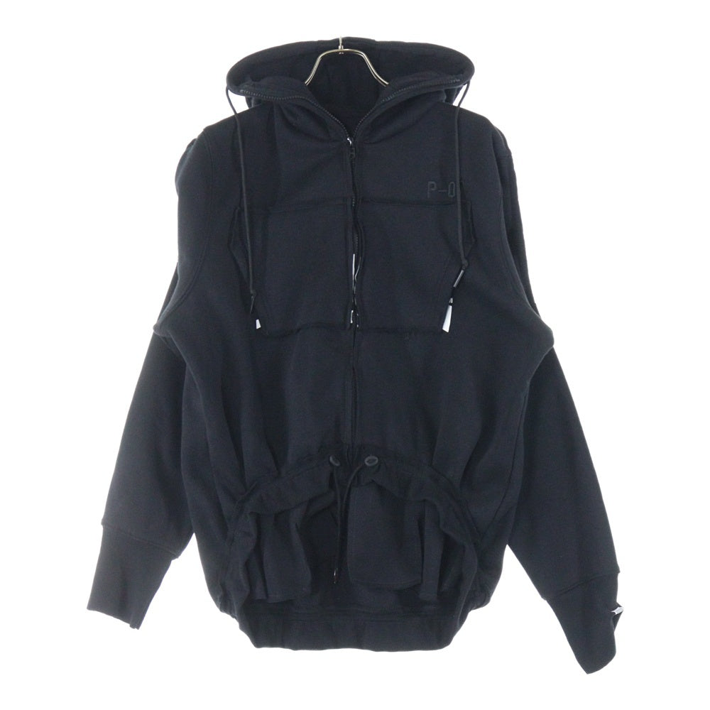 TOGGLE(トグル) ZIP-UP HOODIE ジップアップ フーディー パーカー ブラック 31PT07JE22USB