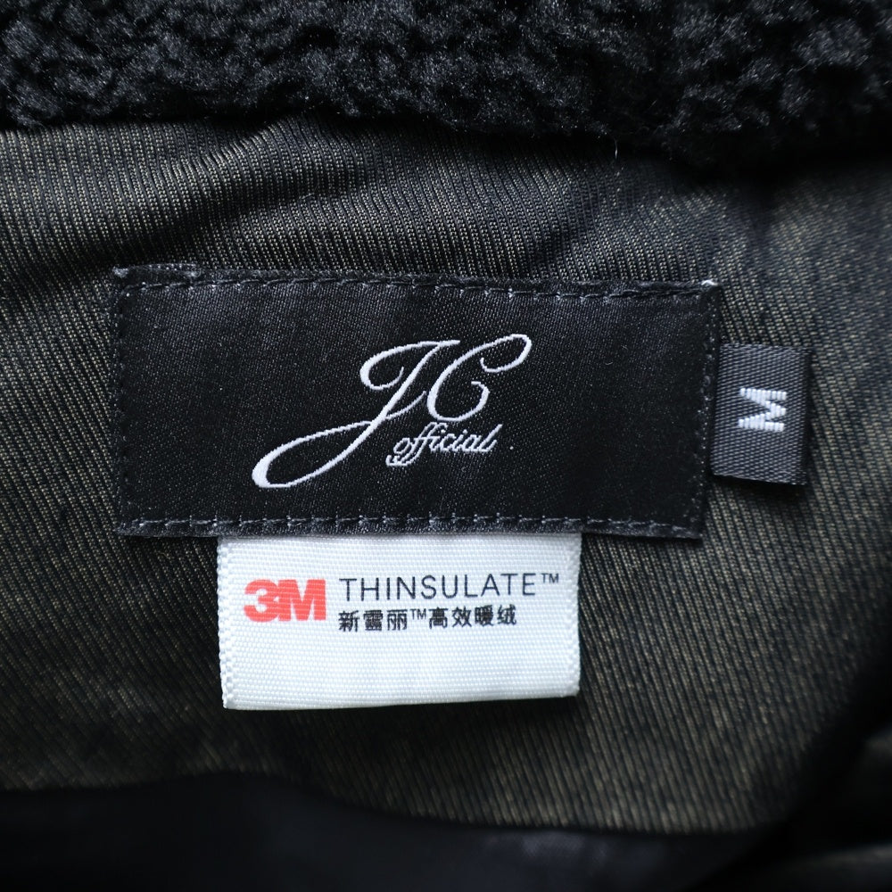 NO BRAND(ノーブランド) JCAESAR STUDIO BOA JACKET ボアジャケット フーディー ブラック