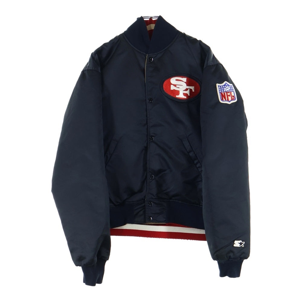 STAETER BLACK LABEL(スターターブラックレーベル) NFL SAN FRANCISCO 49ERS サンフランシスコフォーティナイナーズ スタジャン リバーシブルジャケット ブラウン/ブラック