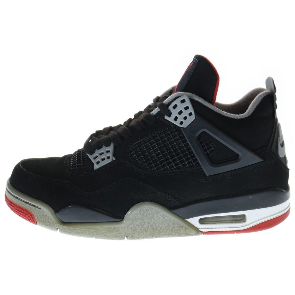 NIKE(ナイキ) AIR JORDAN 4 RETRO FIRE RED-CEMENT エアジョーダン4 レトロ ブレッド ハイカットスニーカー ブラック US9/27.0cm 308497-06