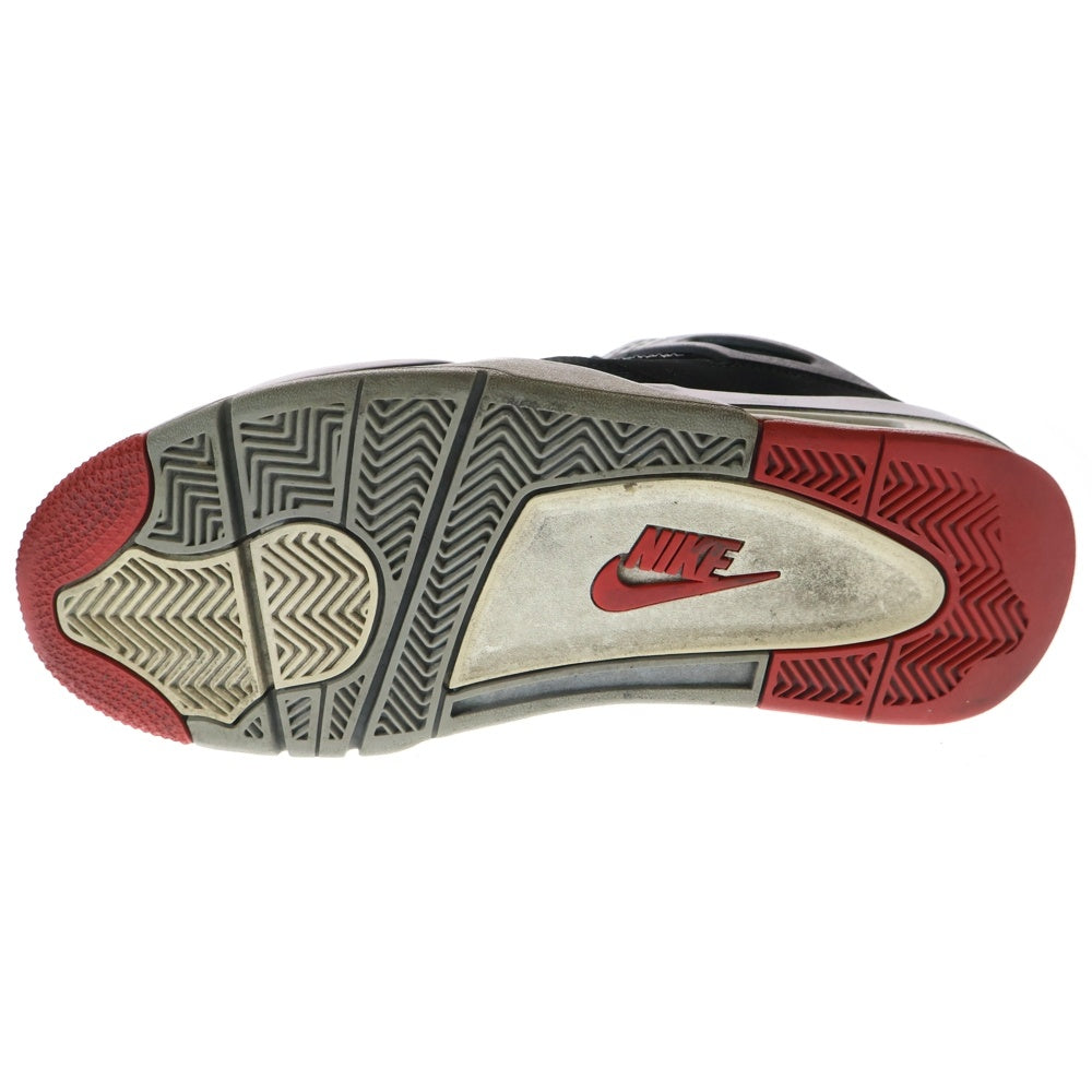 NIKE(ナイキ) AIR JORDAN 4 RETRO FIRE RED-CEMENT エアジョーダン4 レトロ ブレッド ハイカットスニーカー ブラック US9/27.0cm 308497-06
