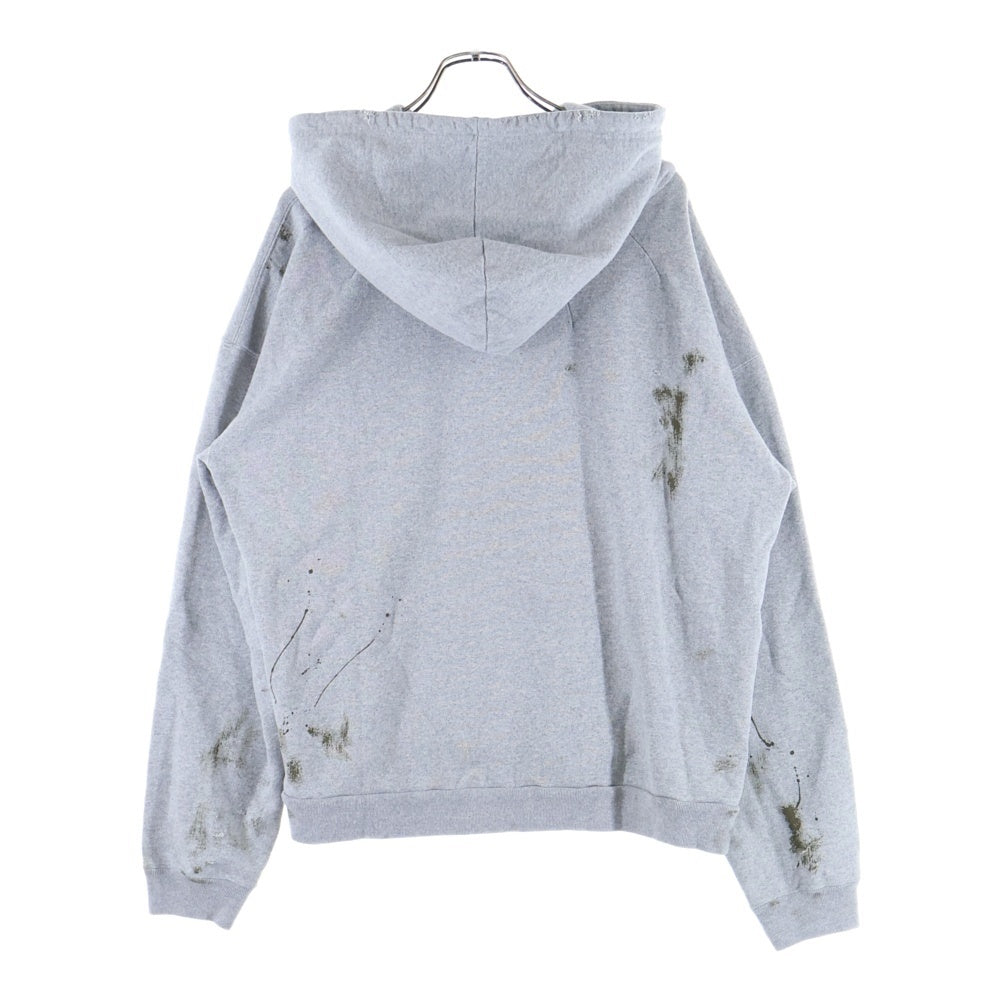 JUN / NAKAYAMA(ジュンナカヤマ) WILDNESS HOODIE ダメージ加工 プルオーバースウェットパーカー フーディー グレー JN-F24-013
