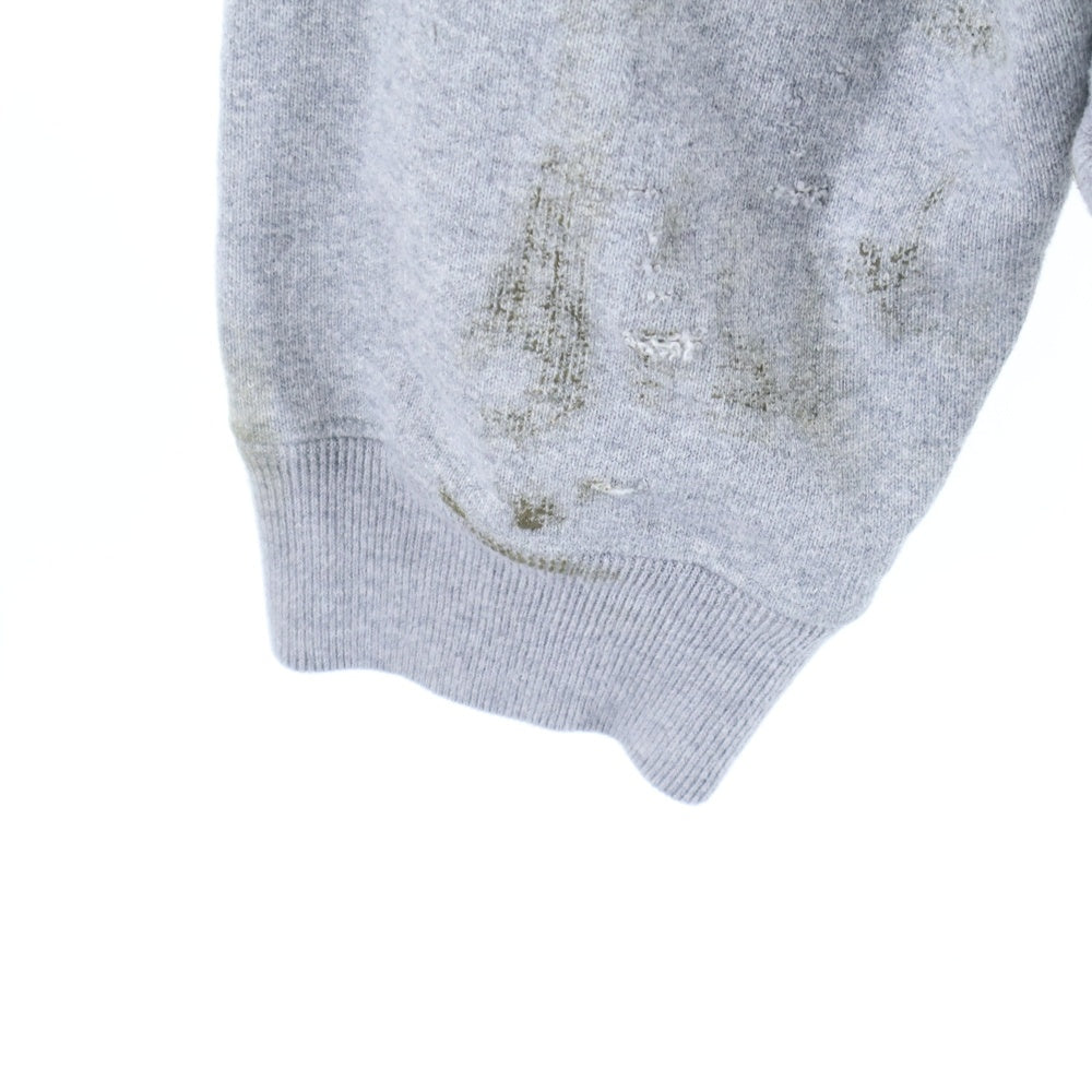 JUN / NAKAYAMA(ジュンナカヤマ) WILDNESS HOODIE ダメージ加工 プルオーバースウェットパーカー フーディー グレー JN-F24-013