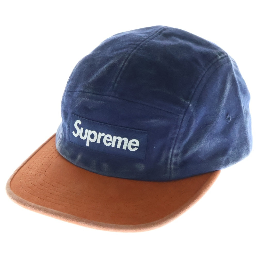 SUPREME(シュプリーム) 25AW 2-Tone Moleskin Camp Cap スウェード キャンプキャップ 帽子 ネイビー/オレンジ
