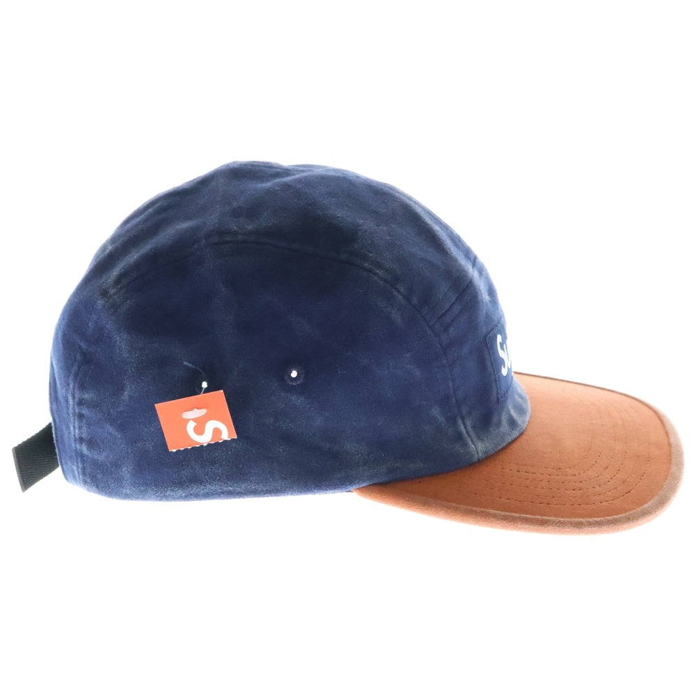SUPREME(シュプリーム) 25AW 2-Tone Moleskin Camp Cap スウェード キャンプキャップ 帽子 ネイビー/オレンジ