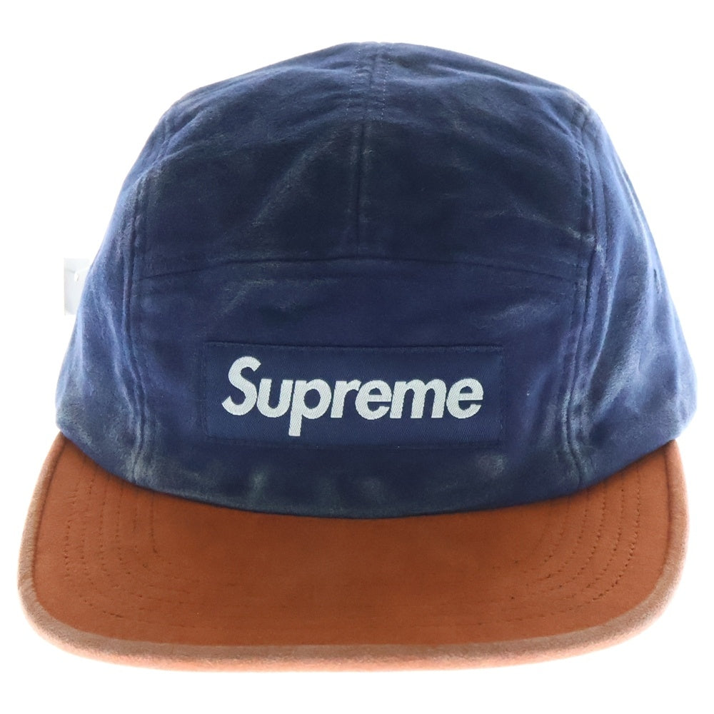 SUPREME(シュプリーム) 25AW 2-Tone Moleskin Camp Cap スウェード キャンプキャップ 帽子 ネイビー/オレンジ