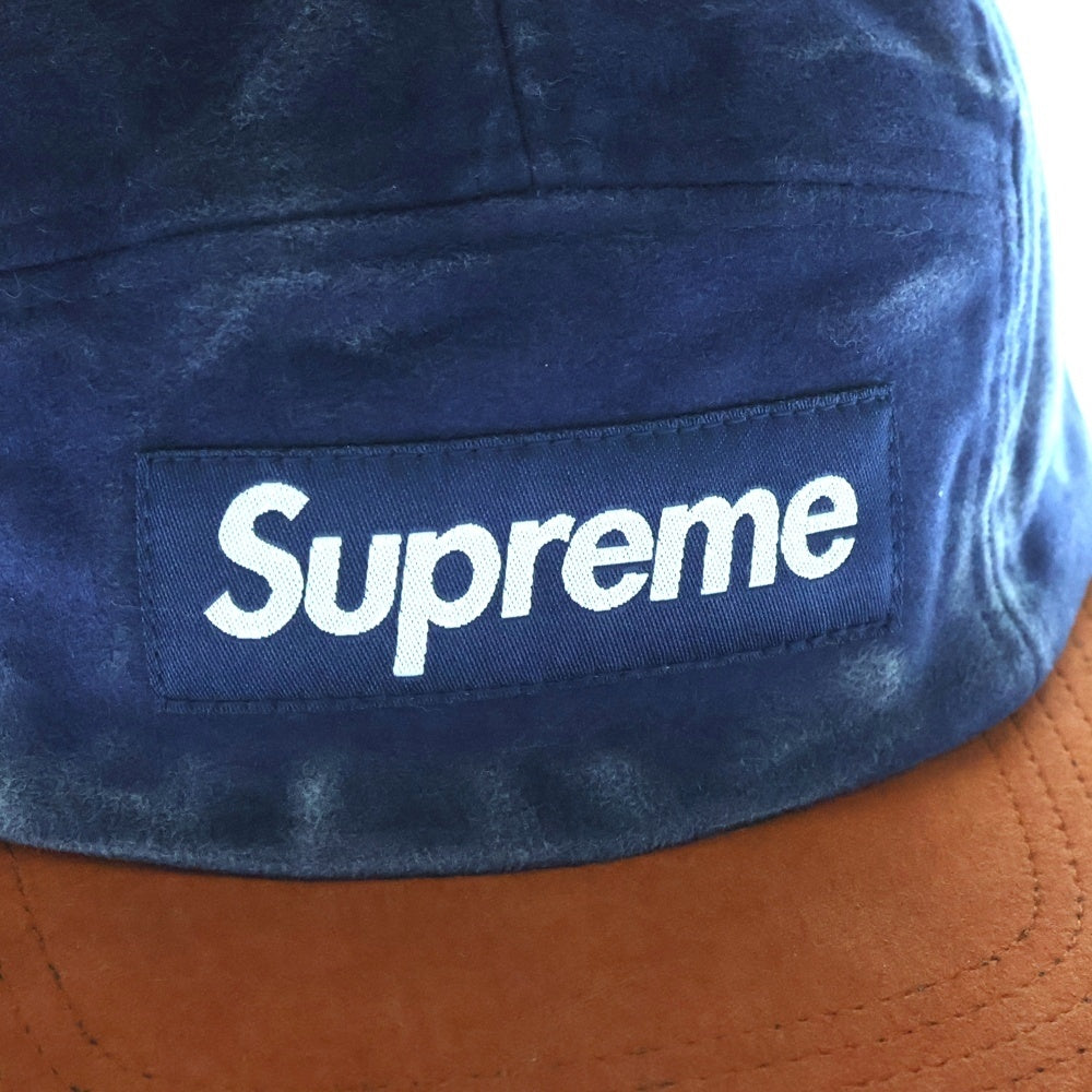SUPREME(シュプリーム) 25AW 2-Tone Moleskin Camp Cap スウェード キャンプキャップ 帽子 ネイビー/オレンジ