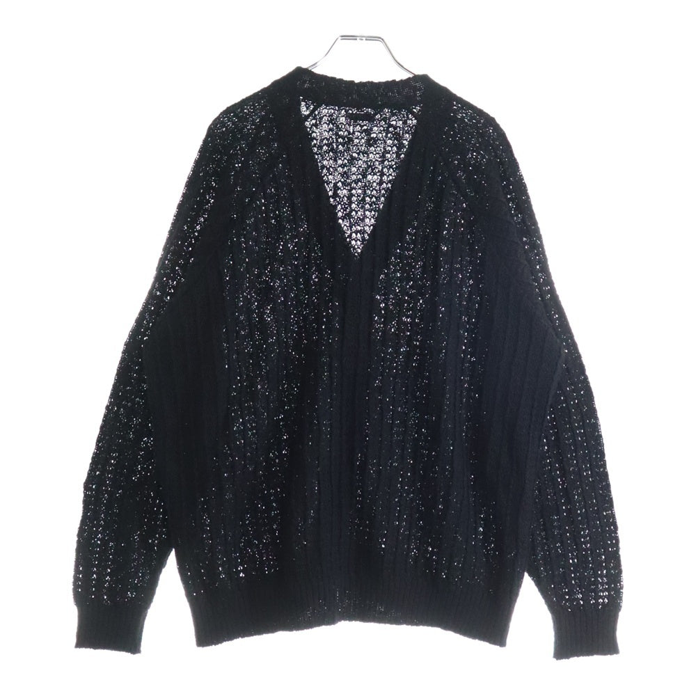 AROUSAL(アローサル) Cardigan シースルー ネップカーディガン ブラック 23FW-KT02