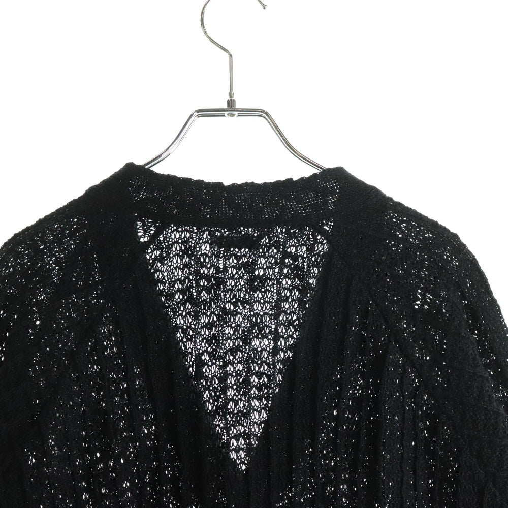 AROUSAL(アローサル) Cardigan シースルー ネップカーディガン ブラック 23FW-KT02