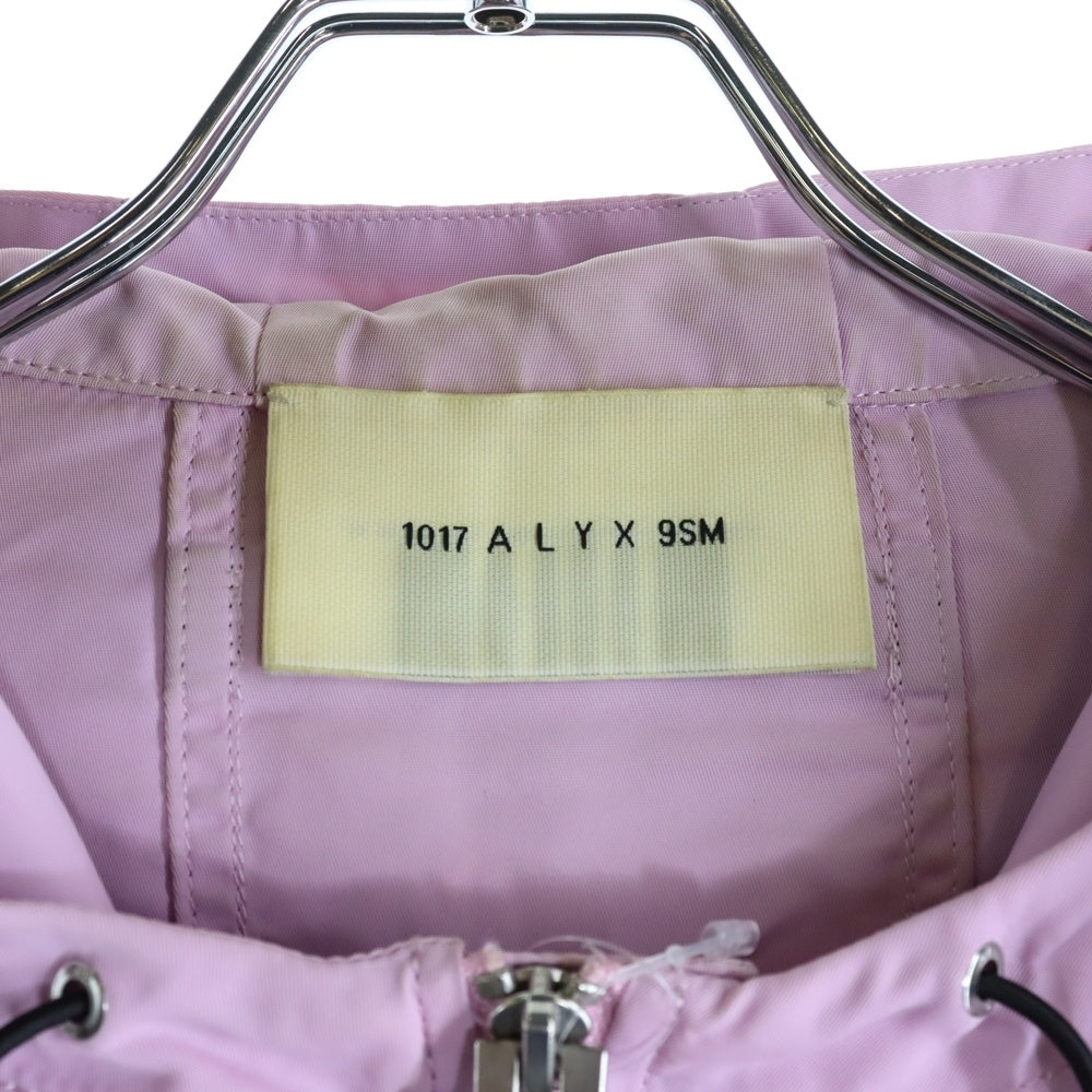 1017 ALYX 9SM(アリクス) WINDBREAKER バックルポケット ジップアップジャケット ナイロンパーカー ピンク