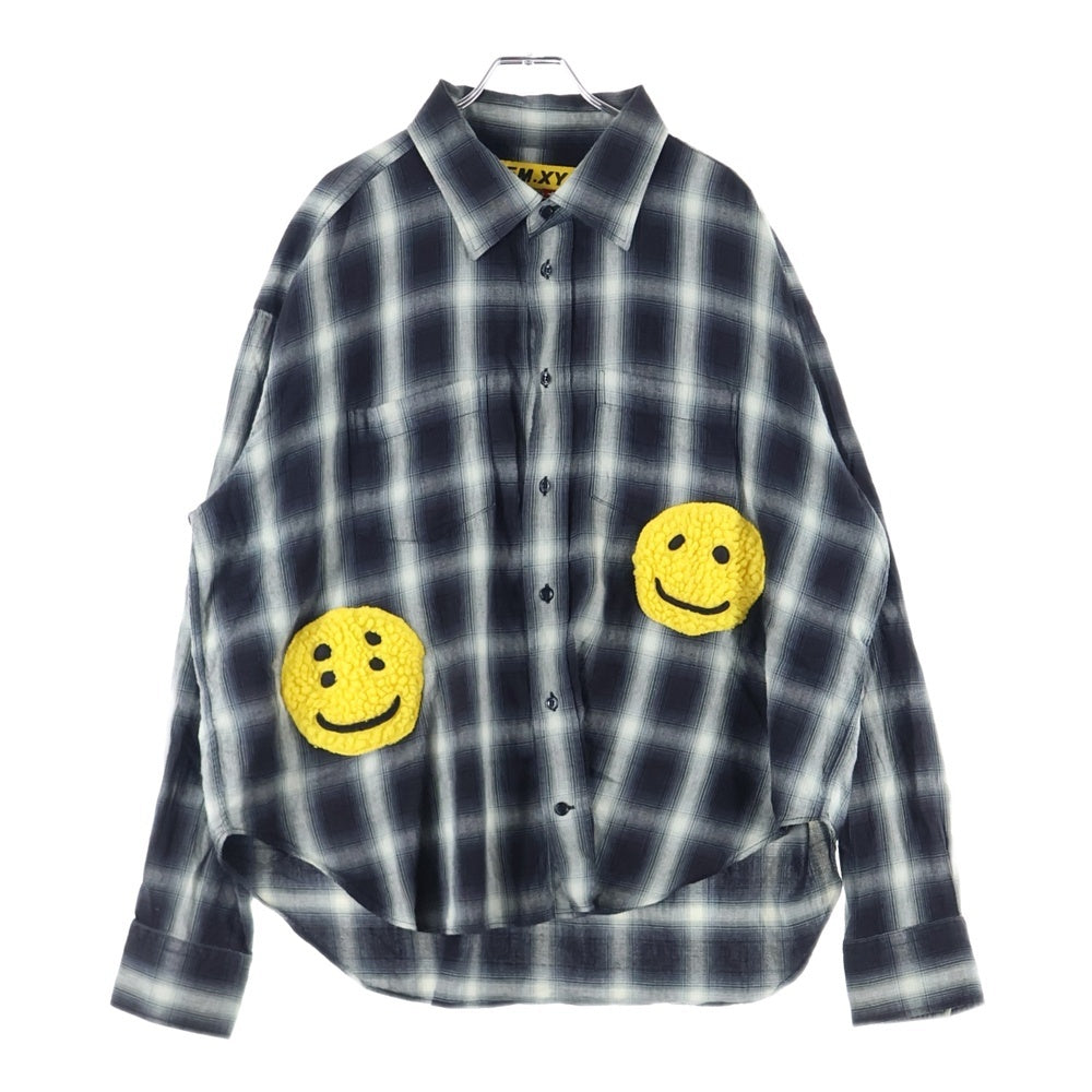 CACTUS PLANT FLEAMARKET CPFM(カクタス プラント フリーマーケット シーピーエフエム) DOUBLE VISION CHECK SHIRT ダブルビジョン 長袖チェックシャツ ブラック CP03SH001