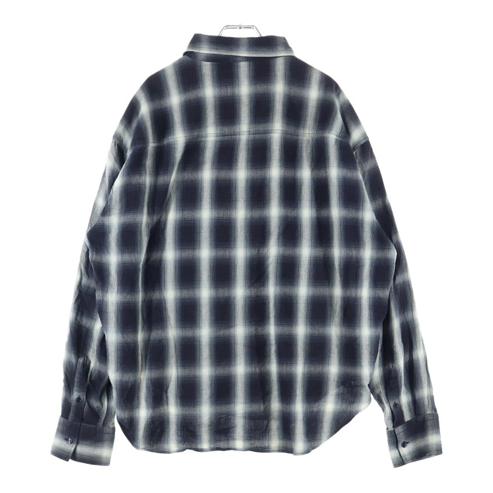CACTUS PLANT FLEAMARKET CPFM(カクタス プラント フリーマーケット シーピーエフエム) DOUBLE VISION CHECK SHIRT ダブルビジョン 長袖チェックシャツ ブラック CP03SH001