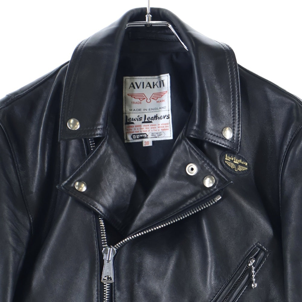 Lewis Leathers(ルイスレザー) 441T CYCLONE TIGHT FIT サイクロン レギュラーフィット シープスキン ダブルライダース レザージャケット ブラック