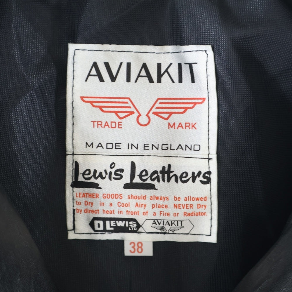 Lewis Leathers(ルイスレザー) 441T CYCLONE TIGHT FIT サイクロン レギュラーフィット シープスキン ダブルライダース レザージャケット ブラック