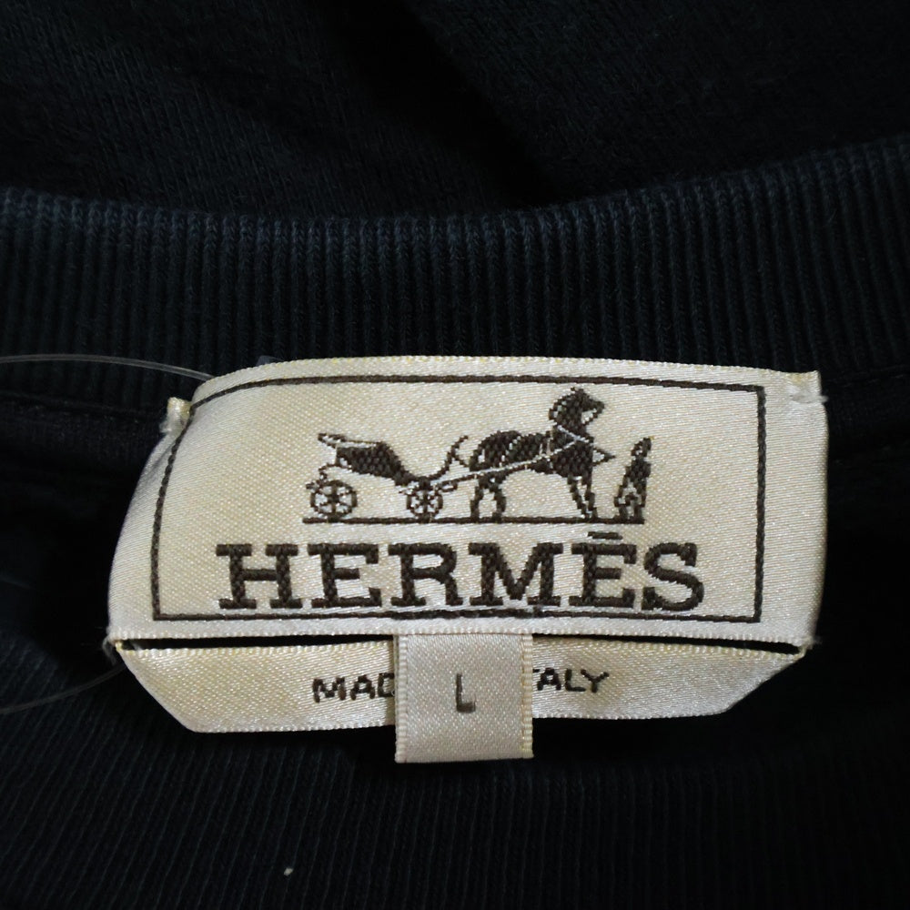 HERMES(エルメス) EX-LIBRIS DRAGON エクスリブリスドラゴン スウェットトレーナー ブラック