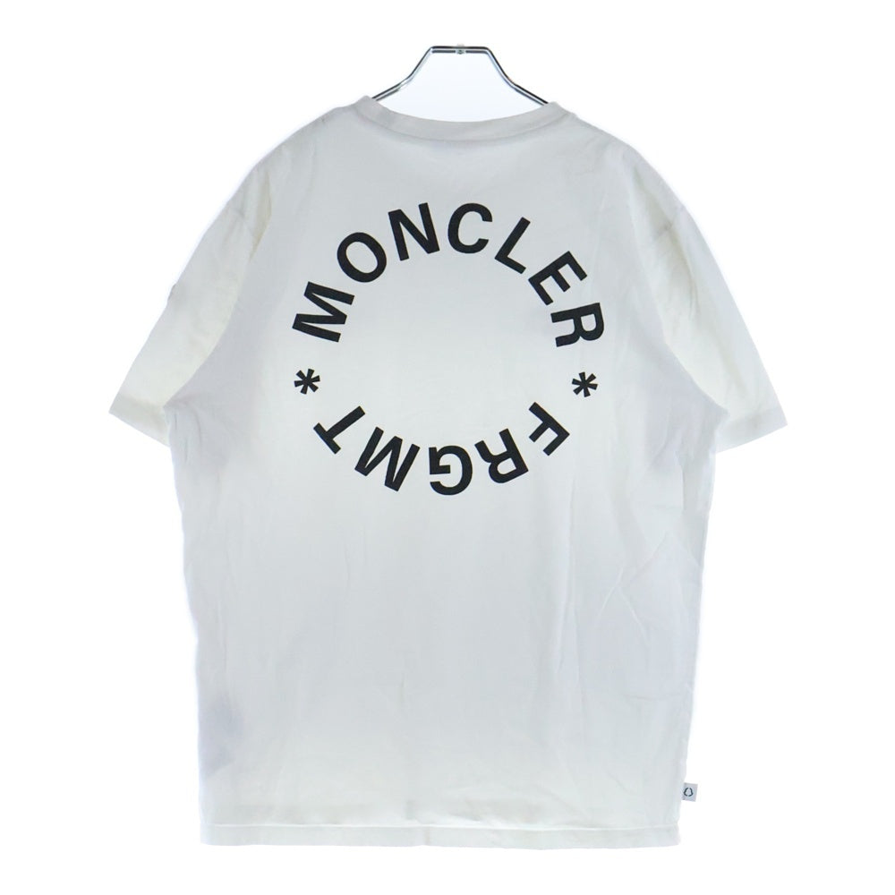MONCLER(モンクレール) ×Fragment Design Rubber Logo Tee フラグメントデザイン ラバーロゴプリント半袖Tシャツ ホワイト I209U8C00002