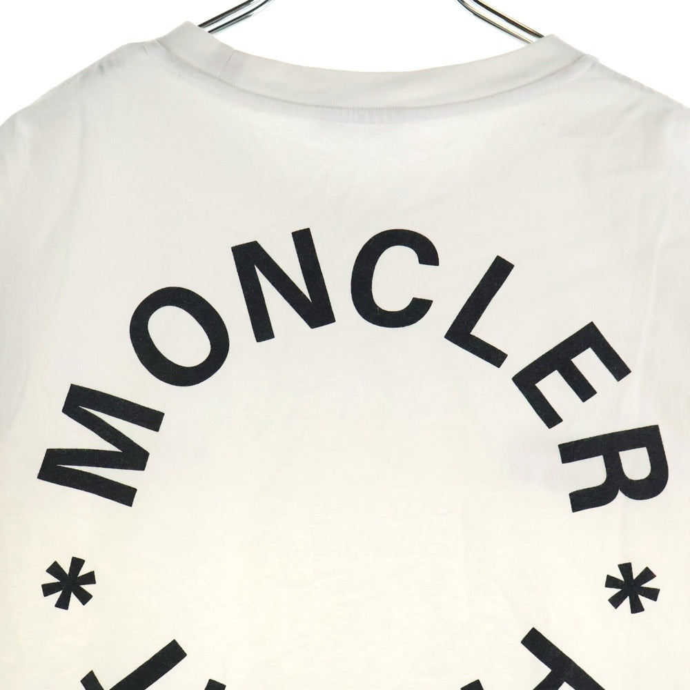 MONCLER(モンクレール) ×Fragment Design Rubber Logo Tee フラグメントデザイン ラバーロゴプリント半袖Tシャツ ホワイト I209U8C00002