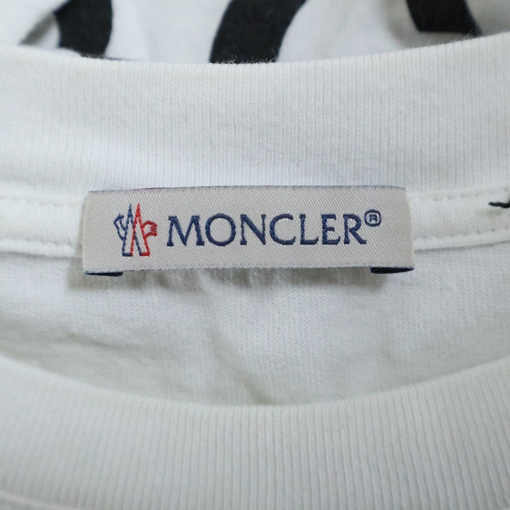 MONCLER(モンクレール) ×Fragment Design Rubber Logo Tee フラグメントデザイン ラバーロゴプリント半袖Tシャツ ホワイト I209U8C00002