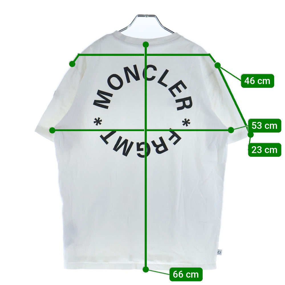 MONCLER(モンクレール) ×Fragment Design Rubber Logo Tee フラグメントデザイン ラバーロゴプリント半袖Tシャツ ホワイト I209U8C00002