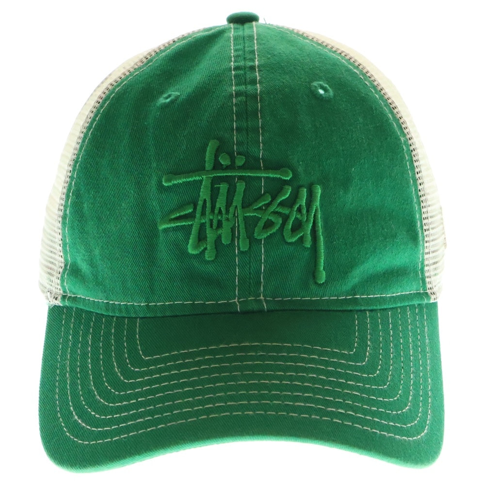 STUSSY(ステューシー) ×NEWERA BASIC TRUCKER CAP ニューエラ ベーシック トラッカー キャップ 帽子 グリーン 1311164