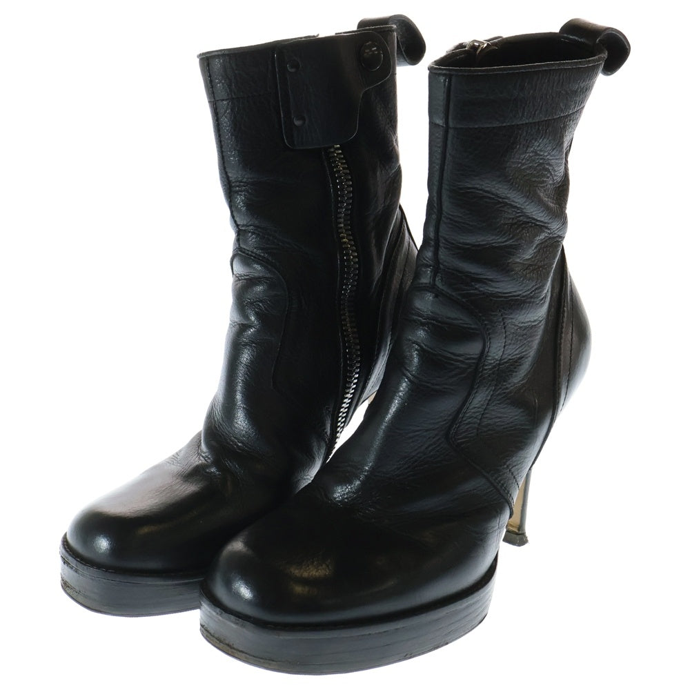 Rick Owens(リックオウエンス) Stiletto Platform Boot ジップアップ ヒールブーツ ブラック レディース