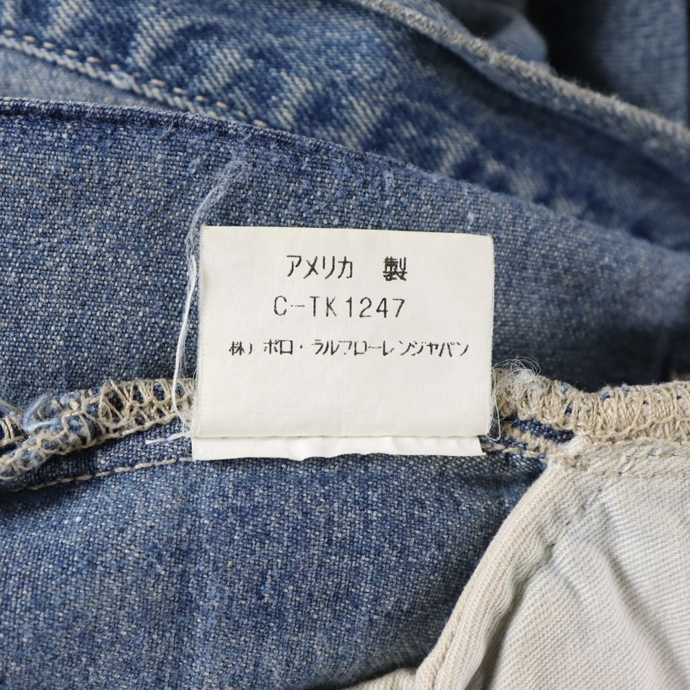 RRL(ダブルアールエル) 90S Denim Pants ボタンフライ デニムパンツ ストレートジーンズ インディゴ C-TK 1247