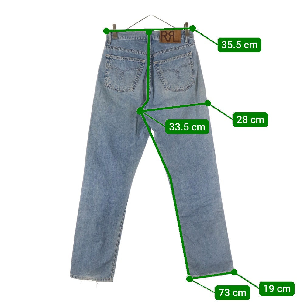 RRL(ダブルアールエル) 90S Denim Pants ボタンフライ デニムパンツ ストレートジーンズ インディゴ C-TK 1247
