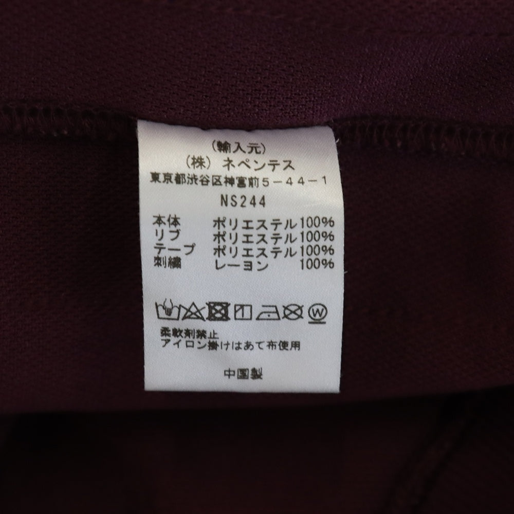 Needles(ニードルス) 24SS Track Jacket ロゴ刺繍 トラックジャケット バーガンディ NS244