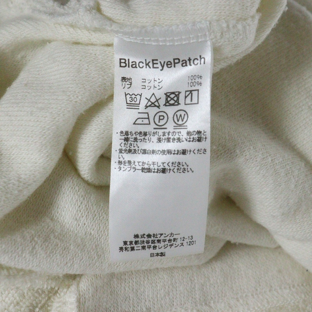 THE BLACK EYE PATCH(ブラックアイパッチ) Polo Shirt ロゴ刺繍 パイル 半袖ポロシャツ ホワイト