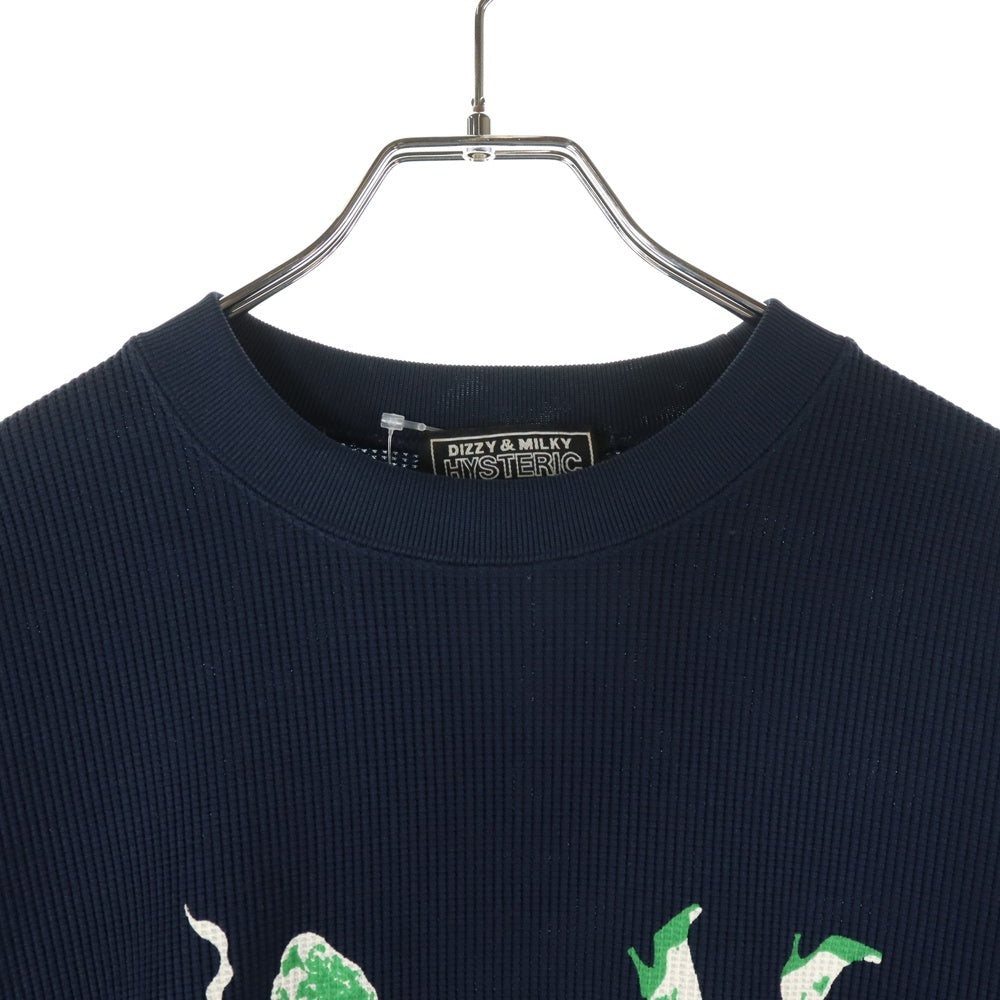 HYSTERIC GLAMOUR(ヒステリックグラマー) Sweatshirt サーマル クルーネックトレーナー ネイビー