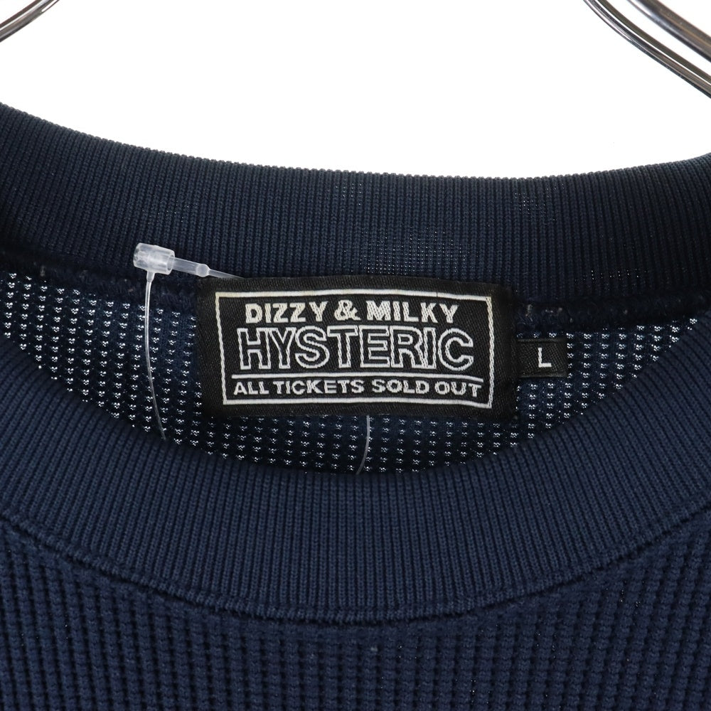 HYSTERIC GLAMOUR(ヒステリックグラマー) Sweatshirt サーマル クルーネックトレーナー ネイビー