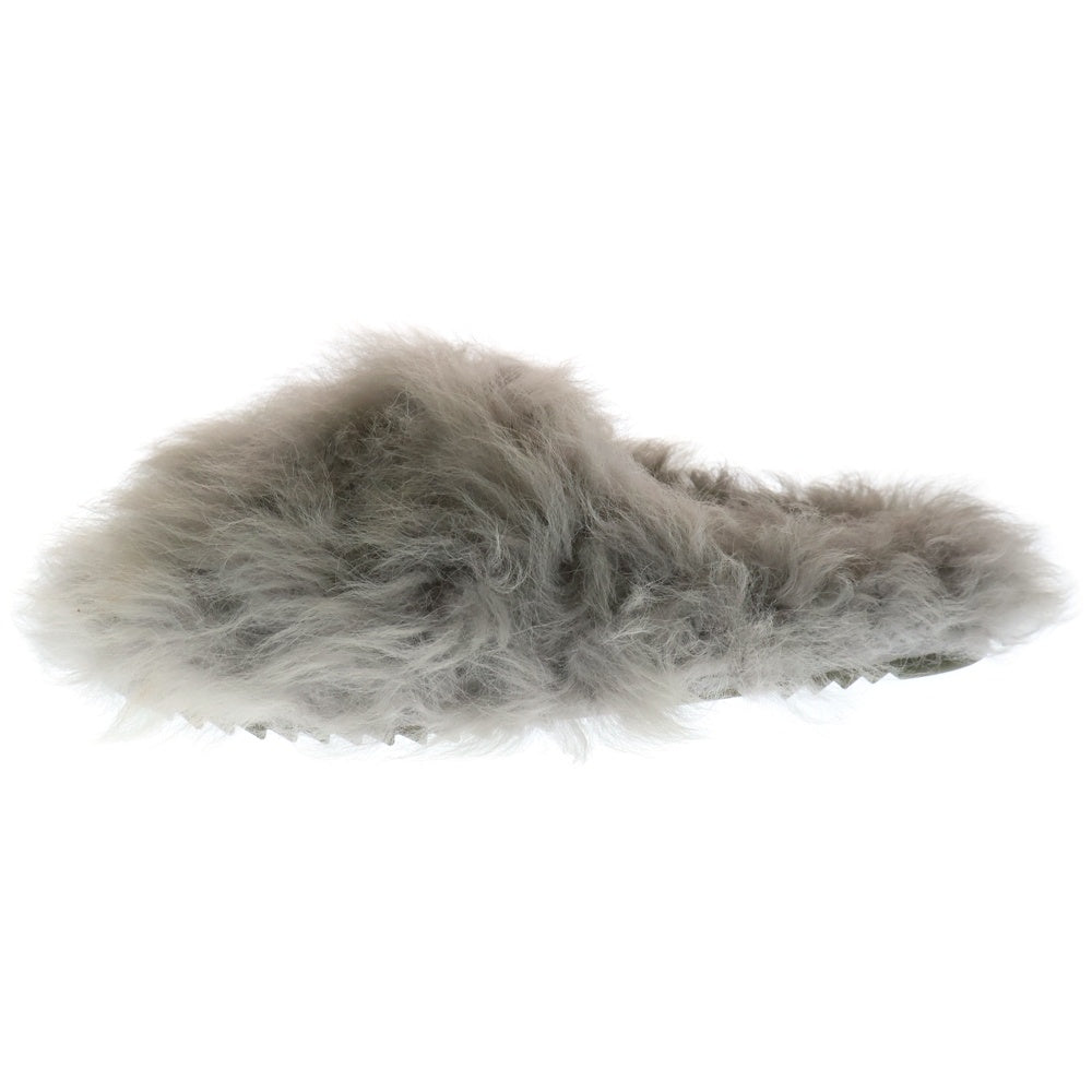 Rick Owens(リックオウエンス) SLIDE GRANOLA フェイクファー サンダル ローカットシューズ グレー RP02D3818 LSHT