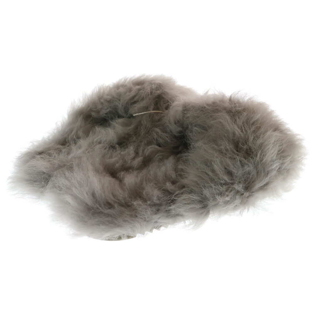 Rick Owens(リックオウエンス) SLIDE GRANOLA フェイクファー サンダル ローカットシューズ グレー RP02D3818 LSHT
