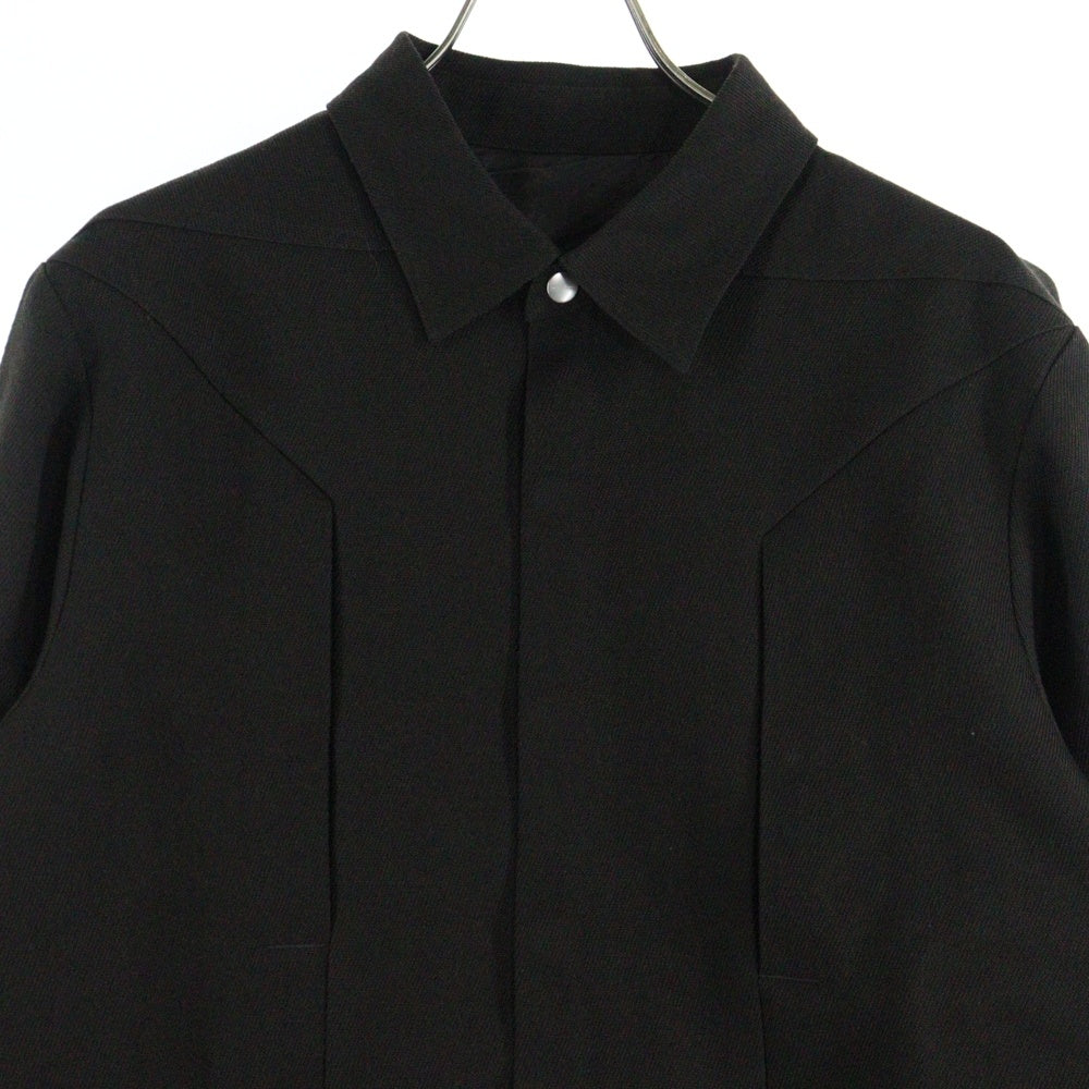 Rick Owens(リックオウエンス) 24AW ALICE STROBE SHIRT アリス ストロボシャツ ジャケット ブラック RP02D3718-WD