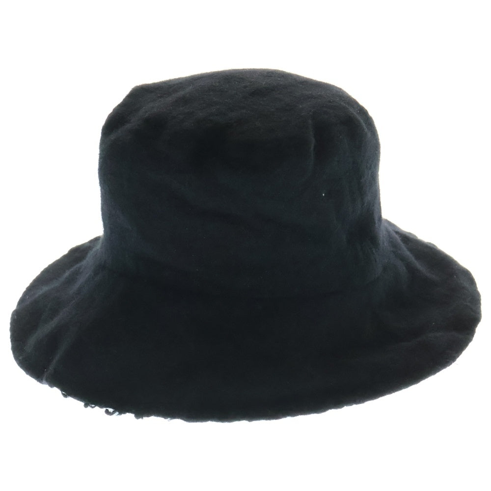 COMME des GARCONS SHIRT(コムデギャルソンシャツ) WOOL NYLON TWEED GARMENT MILLED HAT ウールナイロン バケットハット ブラック 帽子 FL-K601