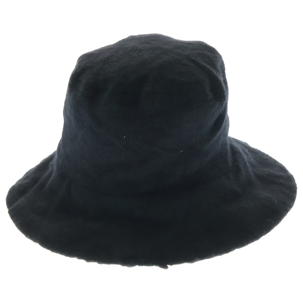 COMME des GARCONS SHIRT(コムデギャルソンシャツ) WOOL NYLON TWEED GARMENT MILLED HAT ウールナイロン バケットハット ブラック 帽子 FL-K601