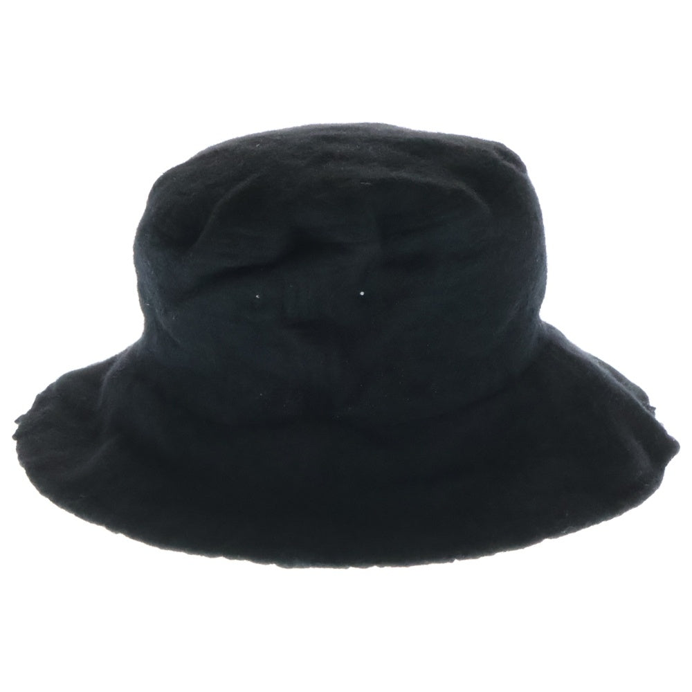 COMME des GARCONS SHIRT(コムデギャルソンシャツ) WOOL NYLON TWEED GARMENT MILLED HAT ウールナイロン バケットハット ブラック 帽子 FL-K601