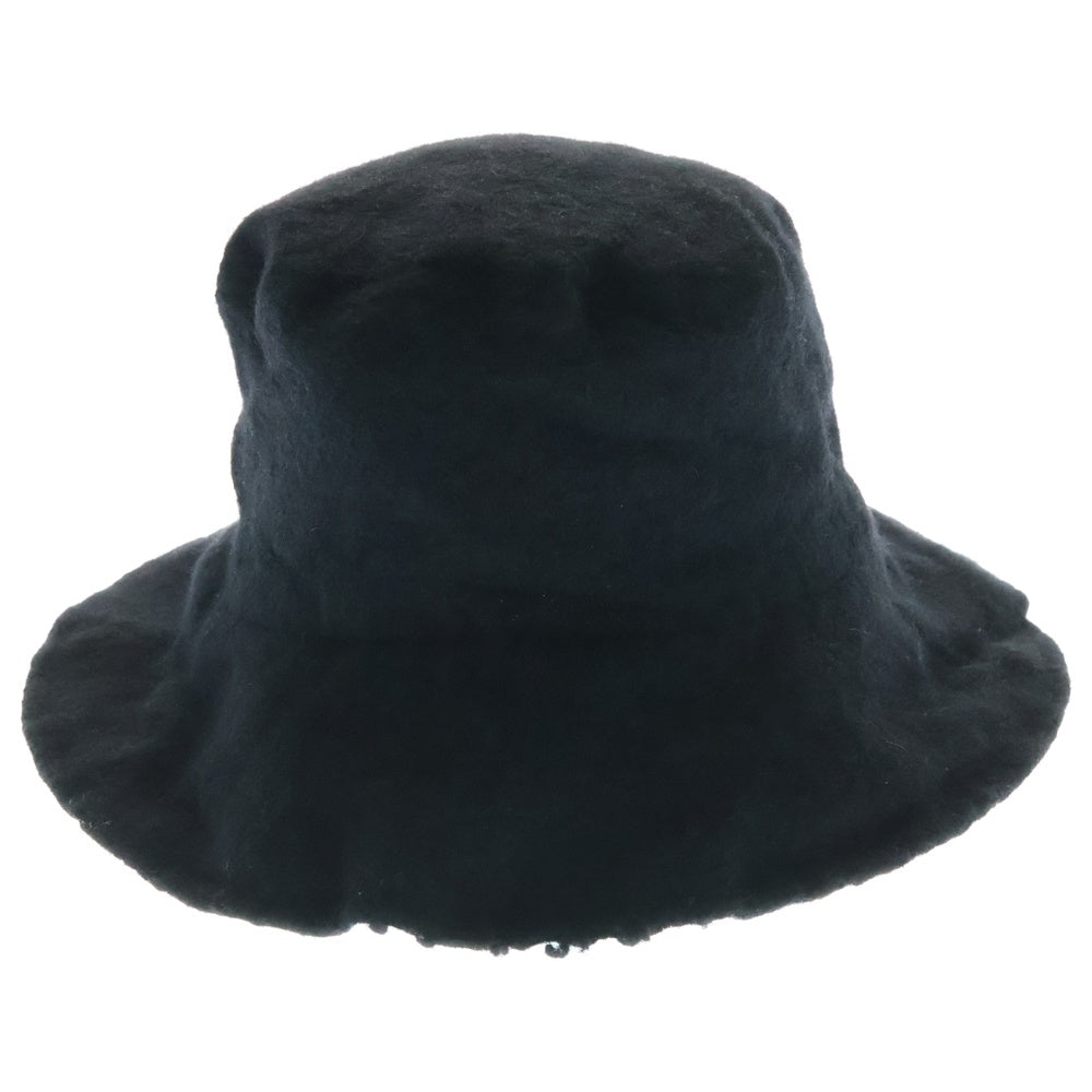 COMME des GARCONS SHIRT(コムデギャルソンシャツ) WOOL NYLON TWEED GARMENT MILLED HAT ウールナイロン バケットハット ブラック 帽子 FL-K601