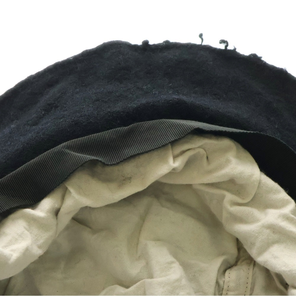 COMME des GARCONS SHIRT(コムデギャルソンシャツ) WOOL NYLON TWEED GARMENT MILLED HAT ウールナイロン バケットハット ブラック 帽子 FL-K601
