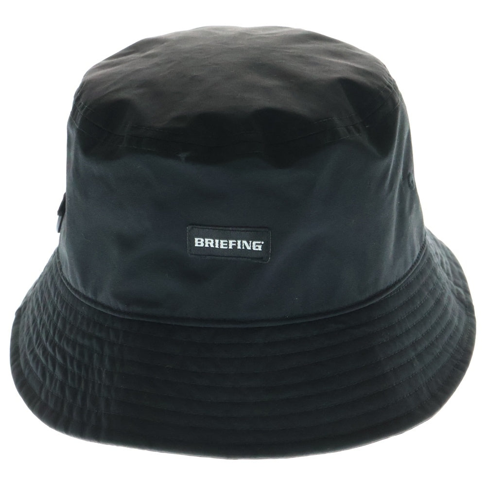 COMME des GARCONS HOMME(コムデギャルソンオム) NYLON WEATHER HAT BRIEFING ロゴプリント バケットハット 帽子 ブラック HO-K602