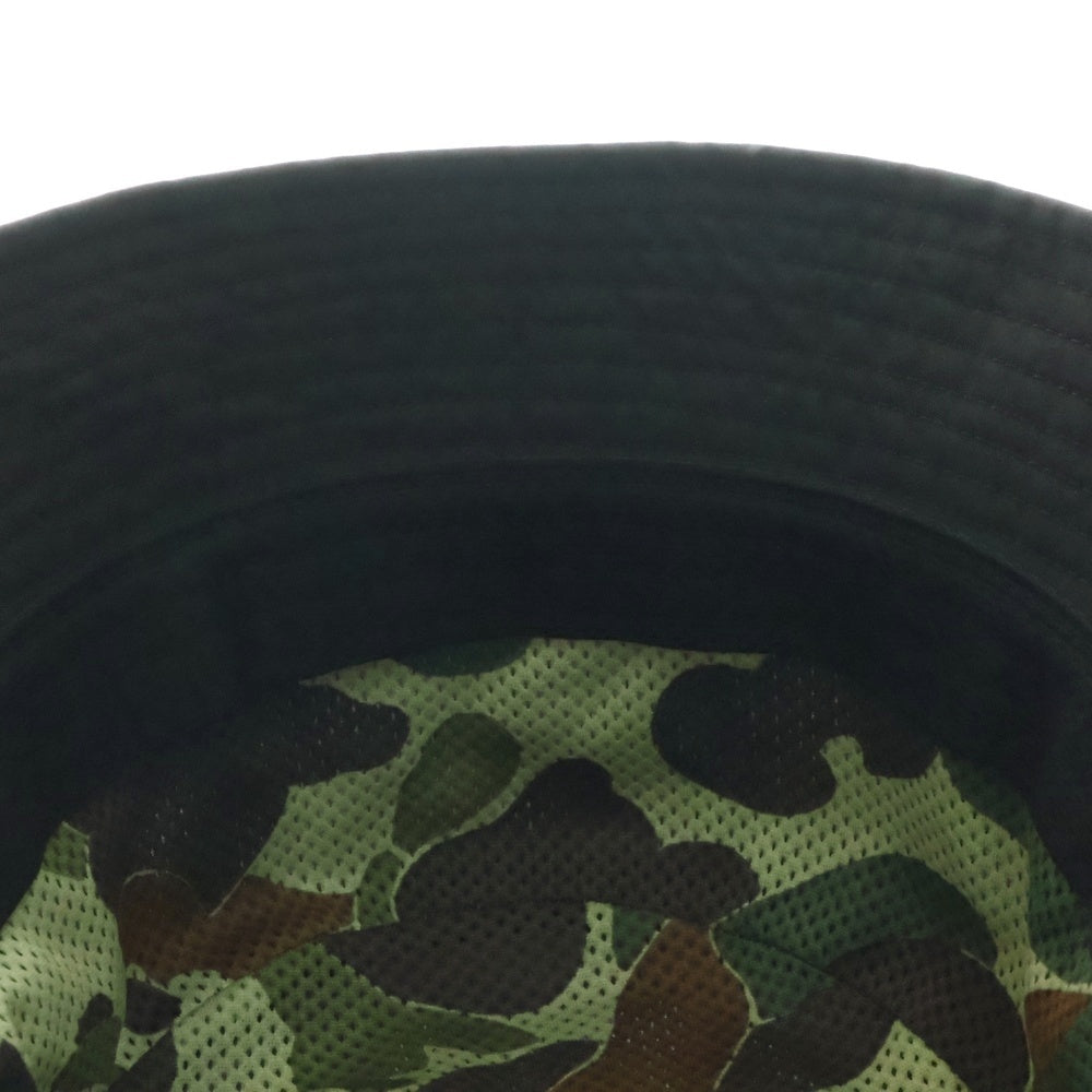 COMME des GARCONS HOMME(コムデギャルソンオム) NYLON WEATHER HAT BRIEFING ロゴプリント バケットハット 帽子 ブラック HO-K602
