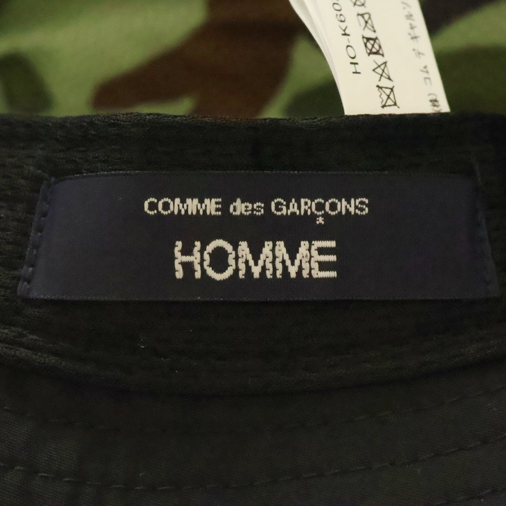 COMME des GARCONS HOMME(コムデギャルソンオム) NYLON WEATHER HAT BRIEFING ロゴプリント バケットハット 帽子 ブラック HO-K602