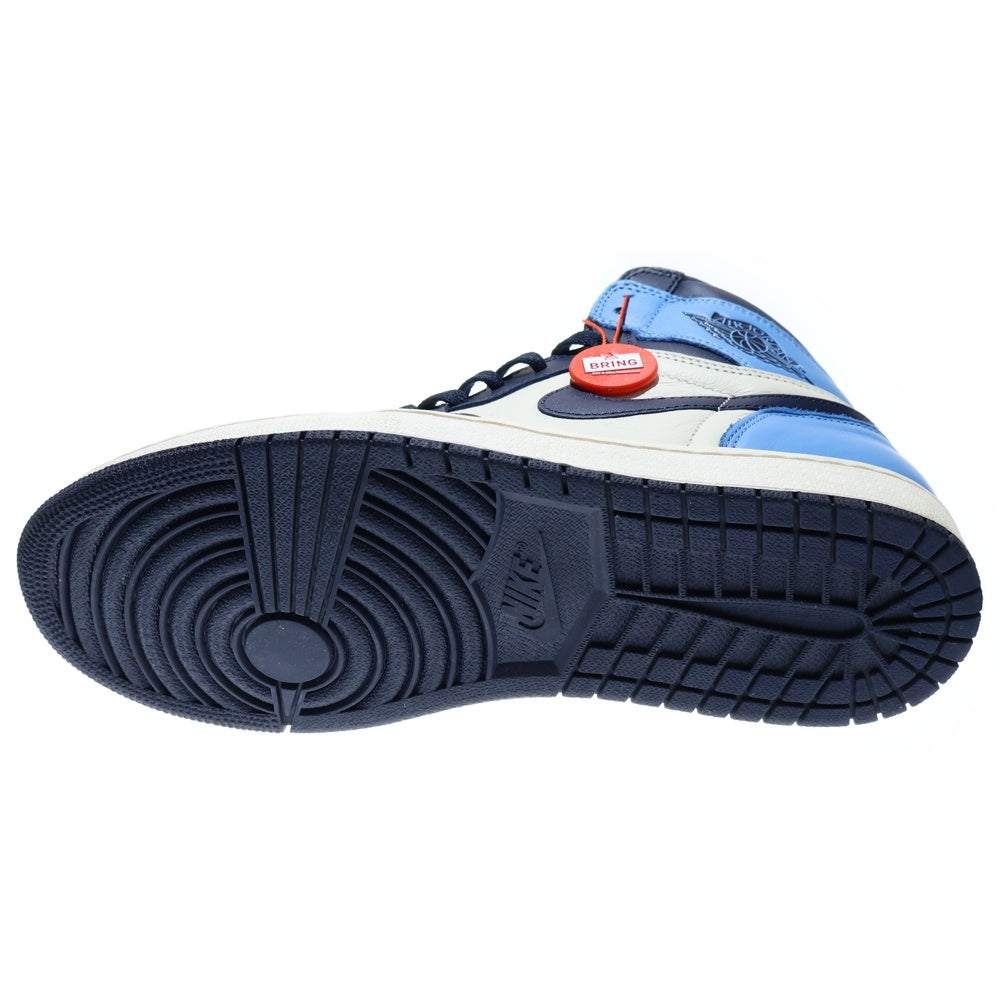 NIKE(ナイキ) AIR JORDAN1 RETRO HIGH OG OBSIDIAN UNIVERSITY BLUE エアジョーダン1 レトロ ハイカットスニーカー オブシディアン ブルー US10.5/28.5cm 555088-140