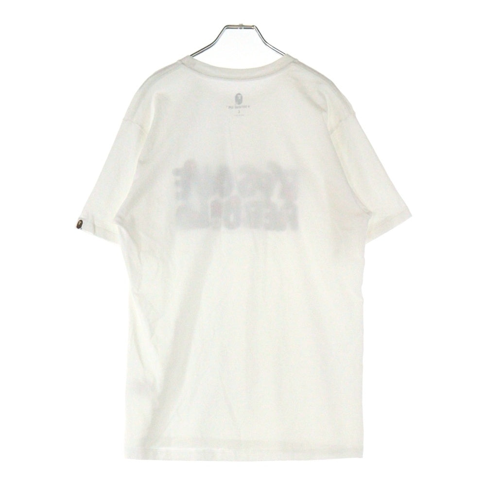 A BATHING APE(アベイシングエイプ) RESCUE REBUILD フロントロゴプリント半袖Tシャツ ホワイト 1860-110-163