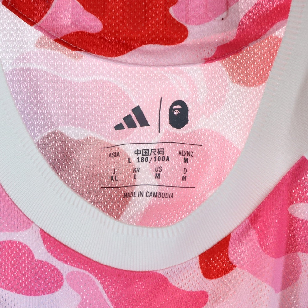 adidas(アディダス) ×A BATHING APE FB Jersey アベイシングエイプ 総柄半袖Tシャツ メッシュジャージー マルチ KA0040
