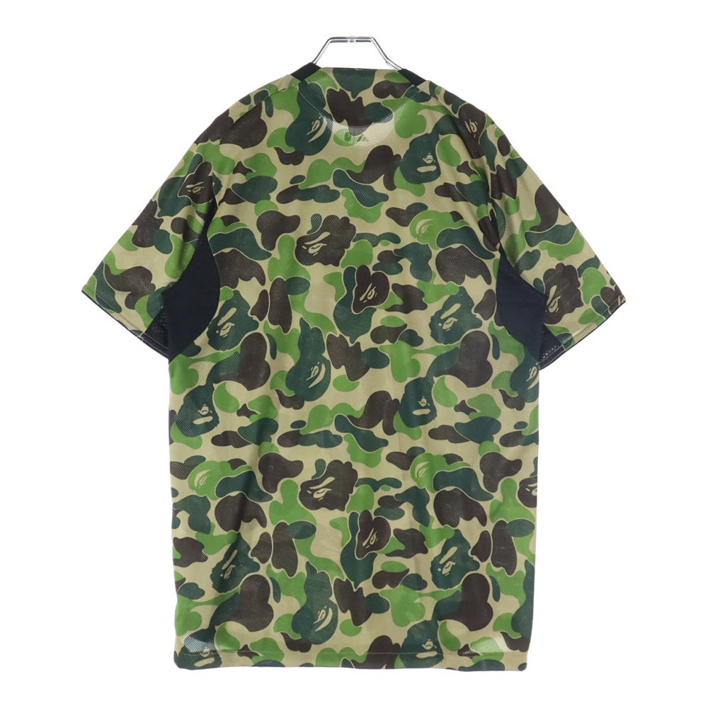 adidas(アディダス) ×A BATHING APE FB Jersey アベイシングエイプ カモフラージュ 迷彩 総柄半袖Tシャツ メッシュジャージー カーキ KB2202