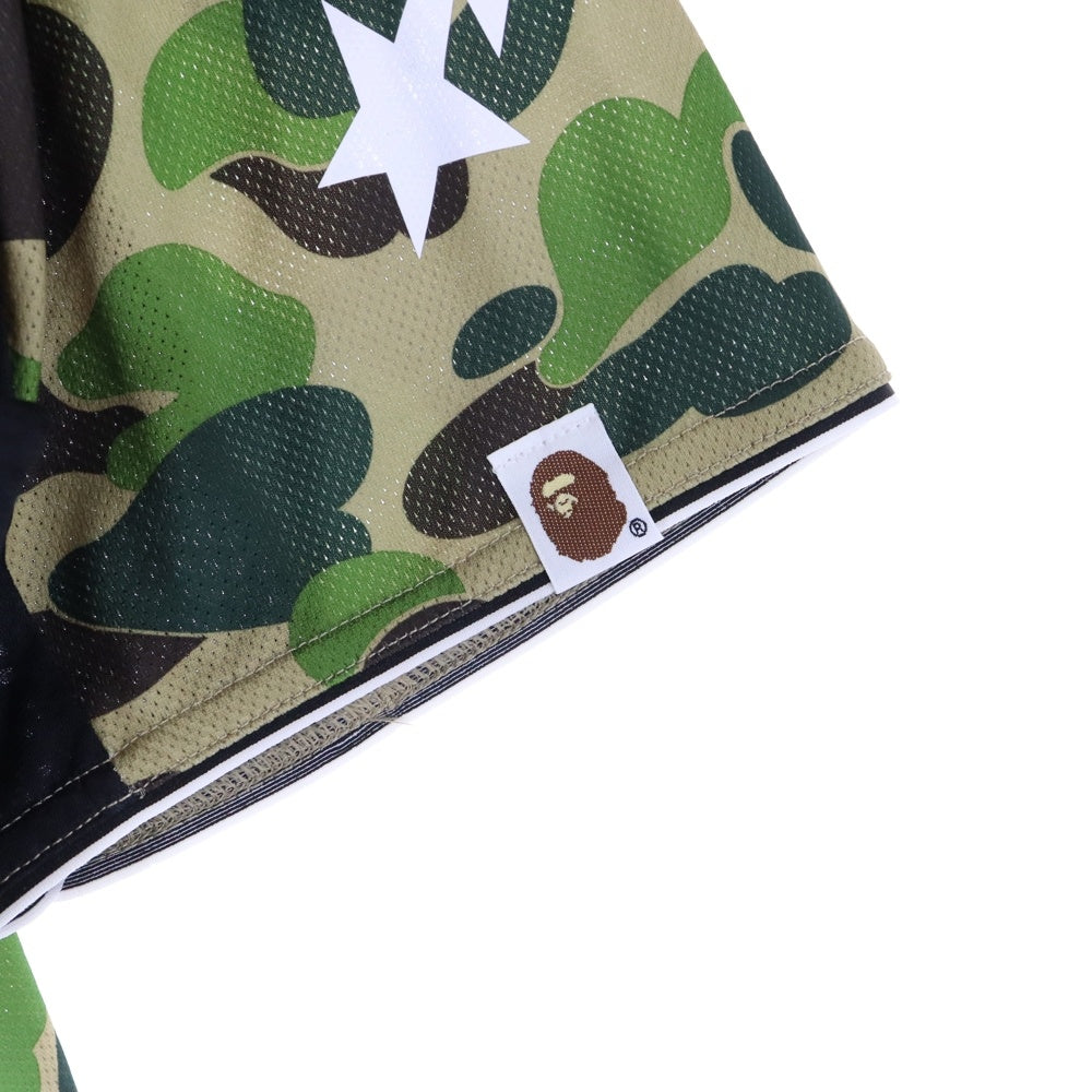 adidas(アディダス) ×A BATHING APE FB Jersey アベイシングエイプ カモフラージュ 迷彩 総柄半袖Tシャツ メッシュジャージー カーキ KB2202