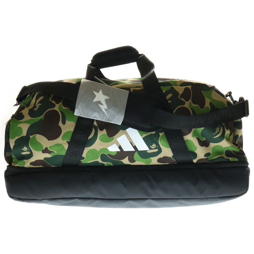 adidas(アディダス) ×A BATHING APE BAPE DUFFLE BAG アベイシングエイプ カモフラージュ 迷彩ダッフルバッグ カーキ JY8236