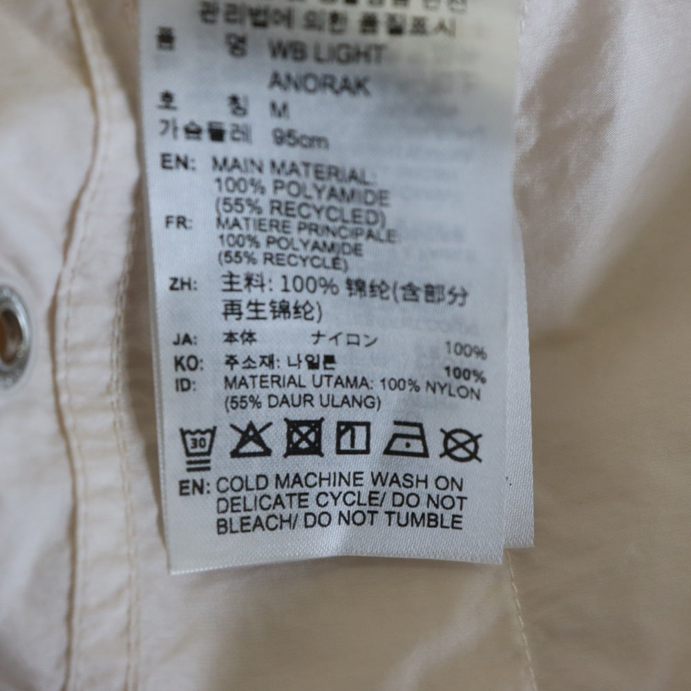 adidas(アディダス) ×Wales Bonner LIGHT ANORAK ウェールズボナー ナイロン アノラックジャケット プルオーバーナイロンパーカー ピンク JM8218